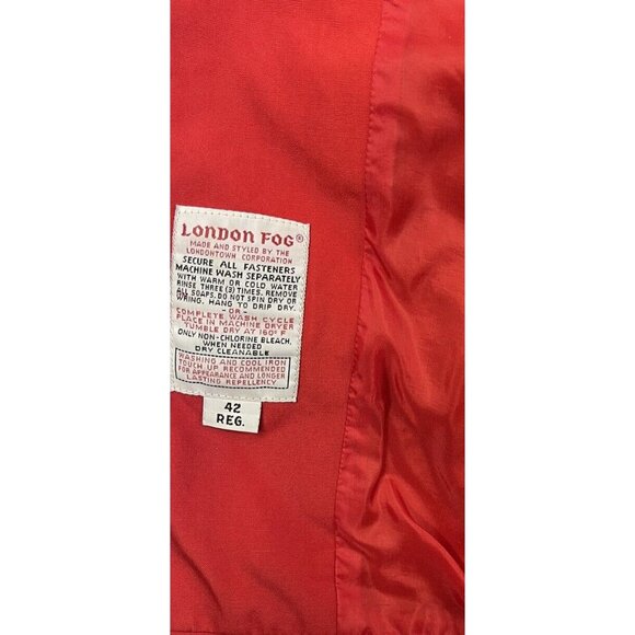 Vintage London Fog Jacket Mens 42 Beige Lightweight Windbreaker Classic - Picture 4 of 11